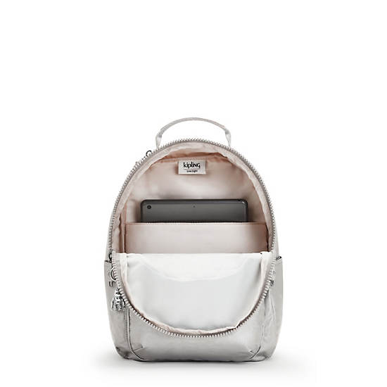 Kipling Seoul Small Metallic Tablet Laptop Taske Sølv | DK 1701DF